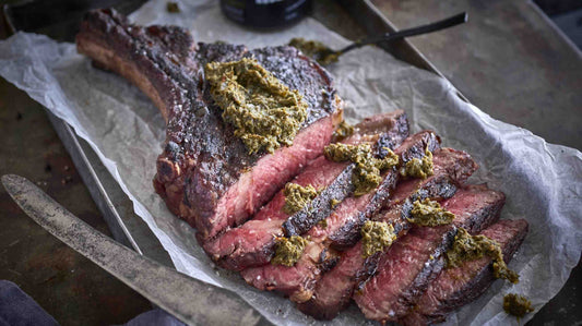 Rib Eye with Killer Condiments Chimichurri