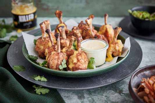 Pine Lime Chicken Wing Pops with Killer Condiments Sauce